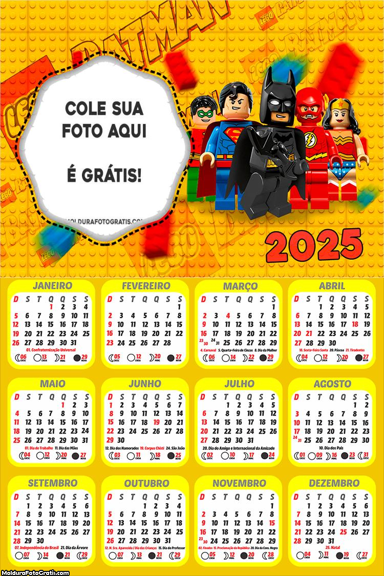 Calendário Batman LEGO 2025 Montagem Infantil