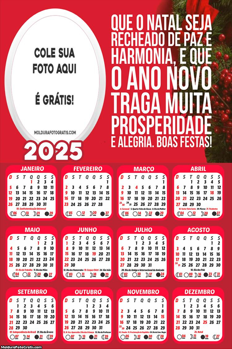 Calendário Natal Recheado de Paz e Harmonia 2025