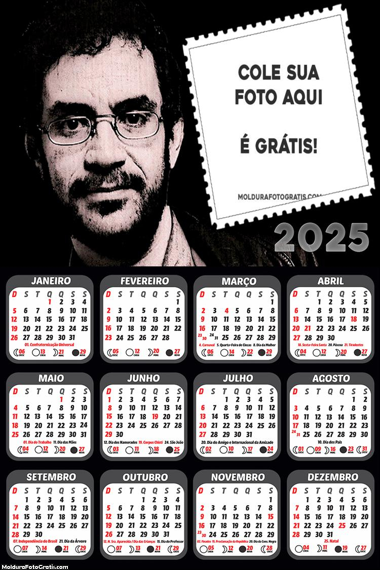 Calendário Renato Russo 2025 Montagem para Foto