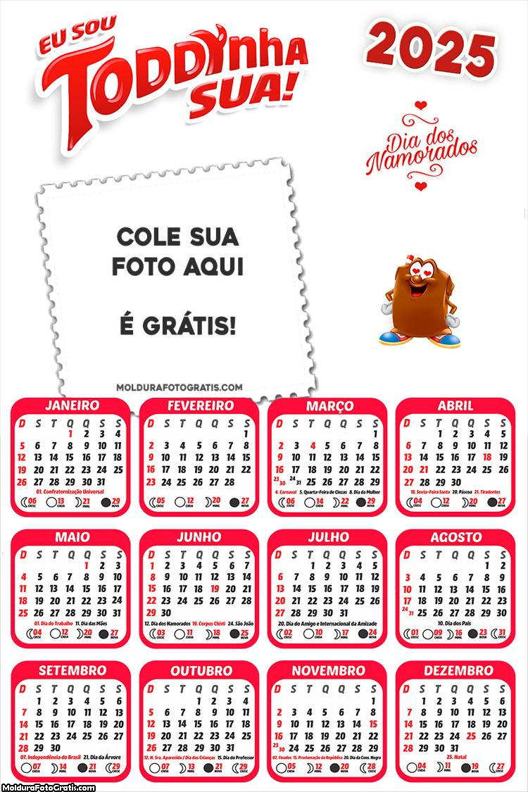 Calendário Toddynha Sua Dia dos Namorados 2025