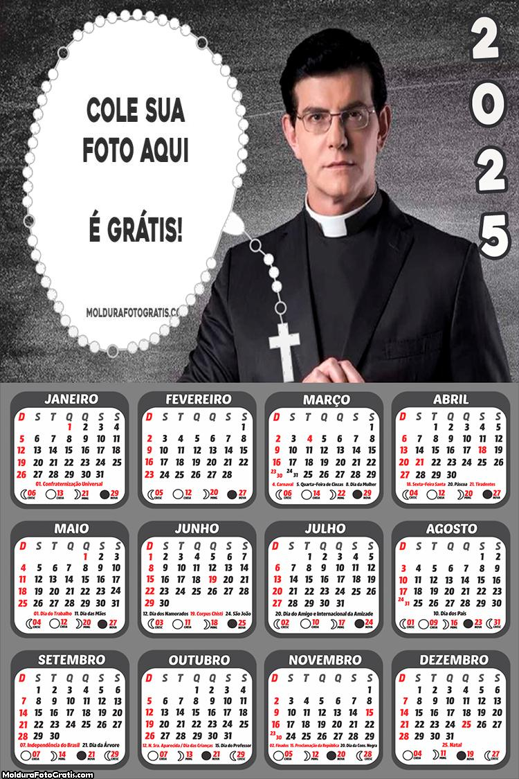 Calendário Padre Reginaldo Manzotti 2025 Montagem Online