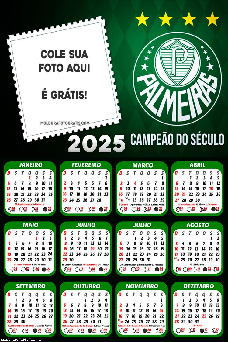 Calendário Fábio Júnior 2025 Foto Montagem