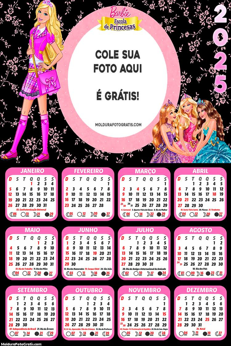 Calendário Barbie Escola 2025 Montagem