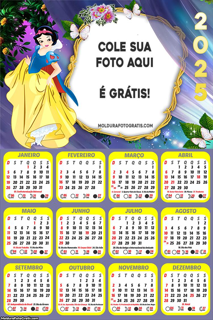 Calendário Branca de Neve 2025