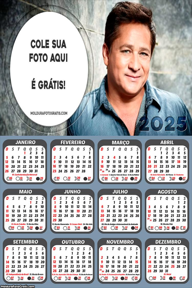 Calendário Leonardo 2025 Foto Montagem