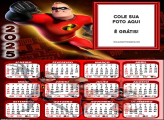 Calendário Senhor Incrível 2025 Montagem para Foto