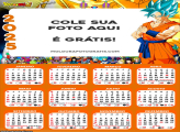 Calendário Goku Super Sayajin 2025 Foto Montagem