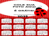 Calendário Joaninha 2025 Foto Montagem