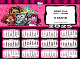 Calendário Monster High 2025 Montagem para Foto