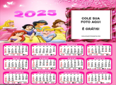 Calendário Princesas da Disney 2025 Montagem Grátis