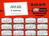 Calendário Flamengo Escudo 2025 Foto Montagem