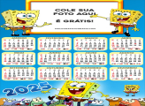 Calendário Desenho Bob Esponja 2025 Foto Montagem