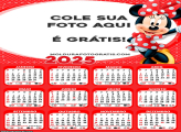 Calendário Minnie Vestido Vermelha 2025 Montagem Online