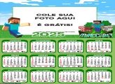 Calendário Minecraft 2025 Foto Montagem