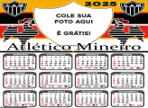 Calendário Time de Futebol Atlético Mineiro 2025 Montagem