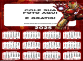 Calendário Iron Man 2025 Foto Montagem