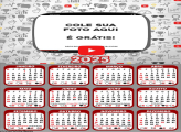 Calendário Tema Youtube 2025 Montagem Grátis