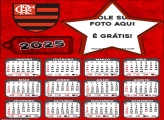 Calendário Flamengo Estrela 2025 Foto Montagem