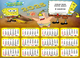 Calendário Bob Esponja 2025 Foto Montagem