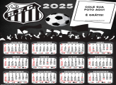 Calendário do Santos 2025 Time Montagem Grátis