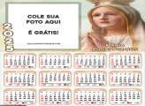 Calendário Virgem Maria Rogai por Nós 2025 Colagem de Foto