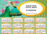 Calendário Frozen Elsa e Anna 2025 Montagem Online