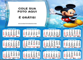 Calendário Mickey Mouse 2025 Colagem de Foto