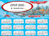 Calendário Aviões 2025 Foto Moldura