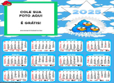 Calendário Angry Birds 2025 Foto Montagem