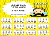 Calendário Abelhinha Baby 2025 Foto Montagem