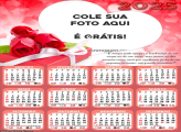 Calendário com Mensagem de Amor 2025 Foto Montagem