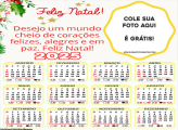 Calendário Feliz Natal Mensagem 2020 Montagem para Foto