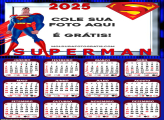 Calendário Superman Desenho 2025 Montagem Grátis