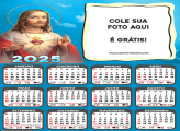 Calendário Jesus Cristo 2025 Foto Montagem