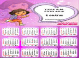 Calendário Dora Aventureira Coração 2025 Montagem para Foto