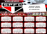 Calendário São Paulo Campeão Mundial 2025 Montagem para Foto