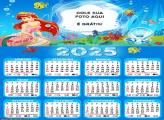 Calendário Ariel Sereia 2025 Foto Montagem