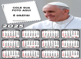 Calendário Papa Francisco 2025 Montagem para Foto