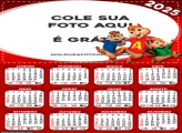 Calendário Alvin e os Esquilos 2025 Foto Montagem